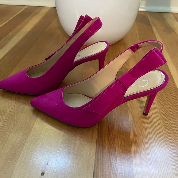 Jessica Simpson Suede High Heel Sz 7.5 - Picture 1 of 4